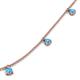 5 - Zuria 0.63 ctw Blue Topaz (7 stn/3mm) Women Drop Station Necklace 