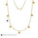 4 - Zuria 0.56 ctw Citrine (7 stn/3mm) Women Drop Station Necklace 