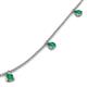 5 - Zuria 0.70 ctw Emerald (7 stn/3mm) Women Drop Station Necklace 