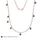 4 - Zuria 0.56 ctw Iolite (7 stn/3mm) Women Drop Station Necklace 
