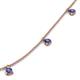 5 - Zuria 0.56 ctw Iolite (7 stn/3mm) Women Drop Station Necklace 
