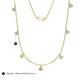 4 - Zuria 0.42 ctw Opal (7 stn/3mm) Women Drop Station Necklace 