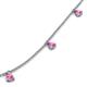 5 - Zuria 1.19 ctw Pink Sapphire (7 stn/3mm) Women Drop Station Necklace 