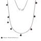 4 - Zuria 0.81 ctw Red Garnet (7 stn/3mm) Women Drop Station Necklace 