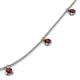 5 - Zuria 0.81 ctw Red Garnet (7 stn/3mm) Women Drop Station Necklace 