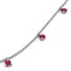 5 - Zuria 0.70 ctw Ruby (7 stn/3mm) Women Drop Station Necklace 
