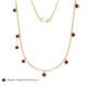 4 - Zuria 0.70 ctw Ruby (7 stn/3mm) Women Drop Station Necklace 