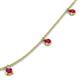 5 - Zuria 0.70 ctw Ruby (7 stn/3mm) Women Drop Station Necklace 