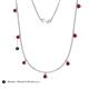 4 - Zuria 0.70 ctw Ruby (7 stn/3mm) Women Drop Station Necklace 