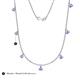 4 - Zuria 0.63 ctw Tanzanite (7 stn/3mm) Women Drop Station Necklace 