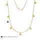 4 - Zuria 0.70 ctw Yellow Diamond (7 stn/3mm) Women Drop Station Necklace 