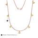 4 - Zuria 0.74 ctw Yellow Sapphire (7 stn/3mm) Women Drop Station Necklace 