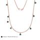 4 - Zuria 0.77 ctw London Blue Topaz (7 stn/3mm) Women Drop Station Necklace 