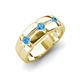3 - Isaac 0.21 ctw Blue Topaz Cross Patterned Men Band (7.50 mm) 