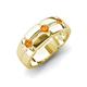 3 - Isaac 0.21 ctw Citrine Cross Patterned Men Band (7.50 mm) 