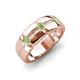 3 - Isaac 0.28 ctw Peridot Cross Patterned Men Band (7.50 mm) 