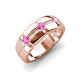 3 - Isaac 0.25 ctw Pink Sapphire Cross Patterned Men Band (7.50 mm) 