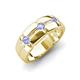 3 - Isaac 0.24 ctw Tanzanite Cross Patterned Men Band (7.50 mm) 