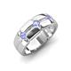 3 - Isaac 0.24 ctw Tanzanite Cross Patterned Men Band (7.50 mm) 