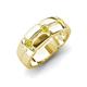 3 - Isaac 0.24 ctw Yellow Diamond Cross Patterned Men Band (7.50 mm) 