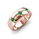 3 - Isaac 0.28 ctw Green Garnet Cross Patterned Men Band (7.50 mm) 