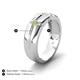 4 - Isaac 0.28 ctw Peridot Cross Patterned Men Band (7.50 mm) 