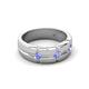 5 - Isaac 0.24 ctw Tanzanite Cross Patterned Men Band (7.50 mm) 