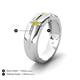 4 - Isaac 0.24 ctw Yellow Diamond Cross Patterned Men Band (7.50 mm) 