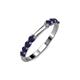 3 - Alicia 2.60 mm Blue Sapphire Wedding Band 