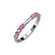 3 - Alicia 2.60 mm Pink Sapphire Wedding Band 