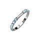 3 - Alicia 2.60 mm Aquamarine Wedding Band 