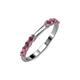 3 - Alicia 2.60 mm Rhodolite Garnet Wedding Band 