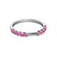 4 - Alicia 2.60 mm Pink Sapphire Wedding Band 