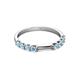 4 - Alicia 2.60 mm Aquamarine Wedding Band 