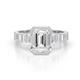 1 - Dionne 3.10 ctw IGI Certified Emerald Shape (9 X 6 mm) accented Baguette Shape Lab Grown Diamonds Engagement Ring 