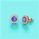 3 - Bernice Tanzanite and Diamond Stud Earrings 