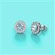 3 - Bernice Aquamarine and Diamond Stud Earrings 