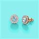 3 - Bernice Aquamarine and Diamond Stud Earrings 