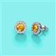 3 - Bernice Citrine and Diamond Stud Earrings 