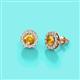 3 - Bernice Citrine and Diamond Stud Earrings 