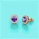 3 - Bernice Iolite and Diamond Stud Earrings 