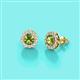 3 - Bernice Peridot and Diamond Stud Earrings 