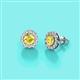 3 - Bernice Yellow Sapphire and Diamond Stud Earrings 