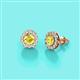 3 - Bernice Yellow Sapphire and Diamond Stud Earrings 