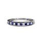 1 - Aqilia 0.75 ctw Blue Sapphire and Lab Grown Diamond 2.00 mm Wedding Band 