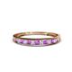1 - Aqilia 0.75 ctw Amethyst and Lab Grown Diamond 2.00 mm Wedding Band 