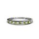 1 - Aqilia 0.75 ctw Peridot and Lab Grown Diamond 2.00 mm Wedding Band 