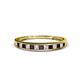 1 - Aqilia 0.75 ctw Red Garnet and Lab Grown Diamond 2.00 mm Wedding Band 