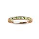2 - Aqilia 0.75 ctw Peridot and Lab Grown Diamond 2.00 mm Wedding Band 