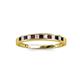 2 - Aqilia 0.75 ctw Red Garnet and Lab Grown Diamond 2.00 mm Wedding Band 